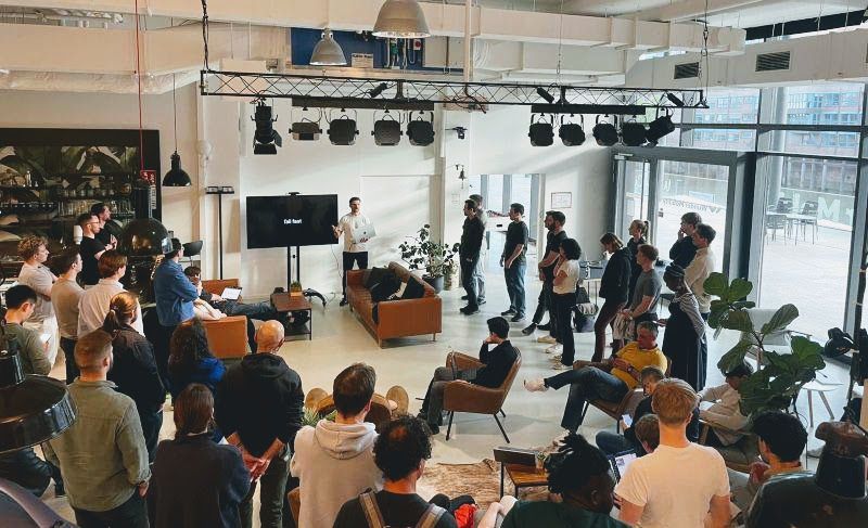 The build fridays crowd